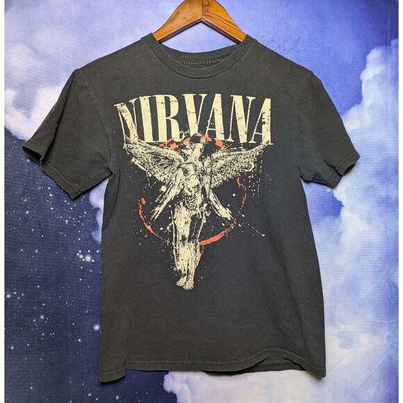 Nirvana In Utero Angel Graphic T-Shirt 2018 Size XS Grunge Rock Kurt Cobain - Picture 1 of 5